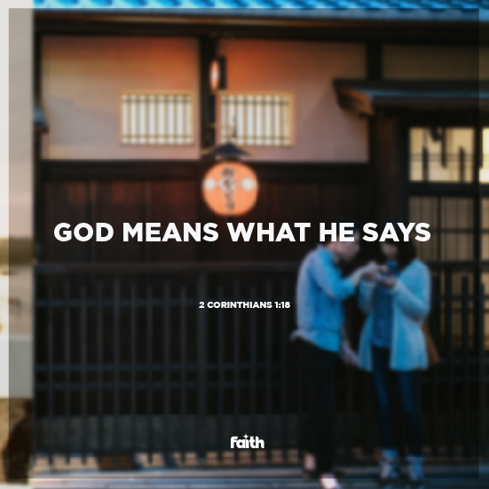 God Means What He Says