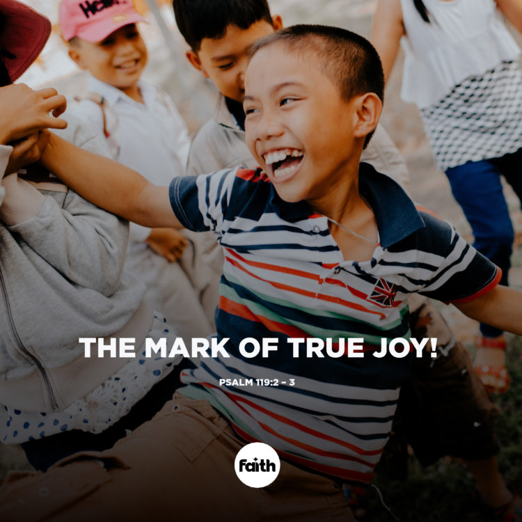 The Mark of True Joy!
