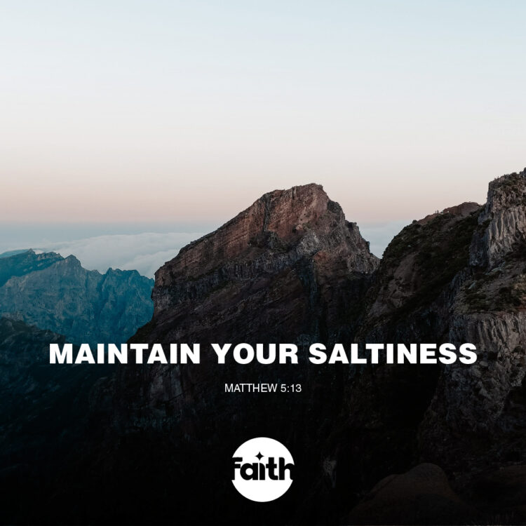 Maintain your Saltiness